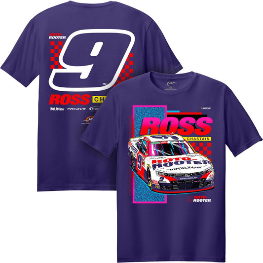 Ross Chastain #9 Roto-Rooter Purple T-shirt