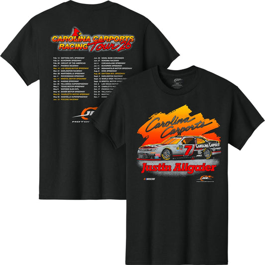 Justin Allgaier #7 Carolina Carports Racing Tour T-shirt