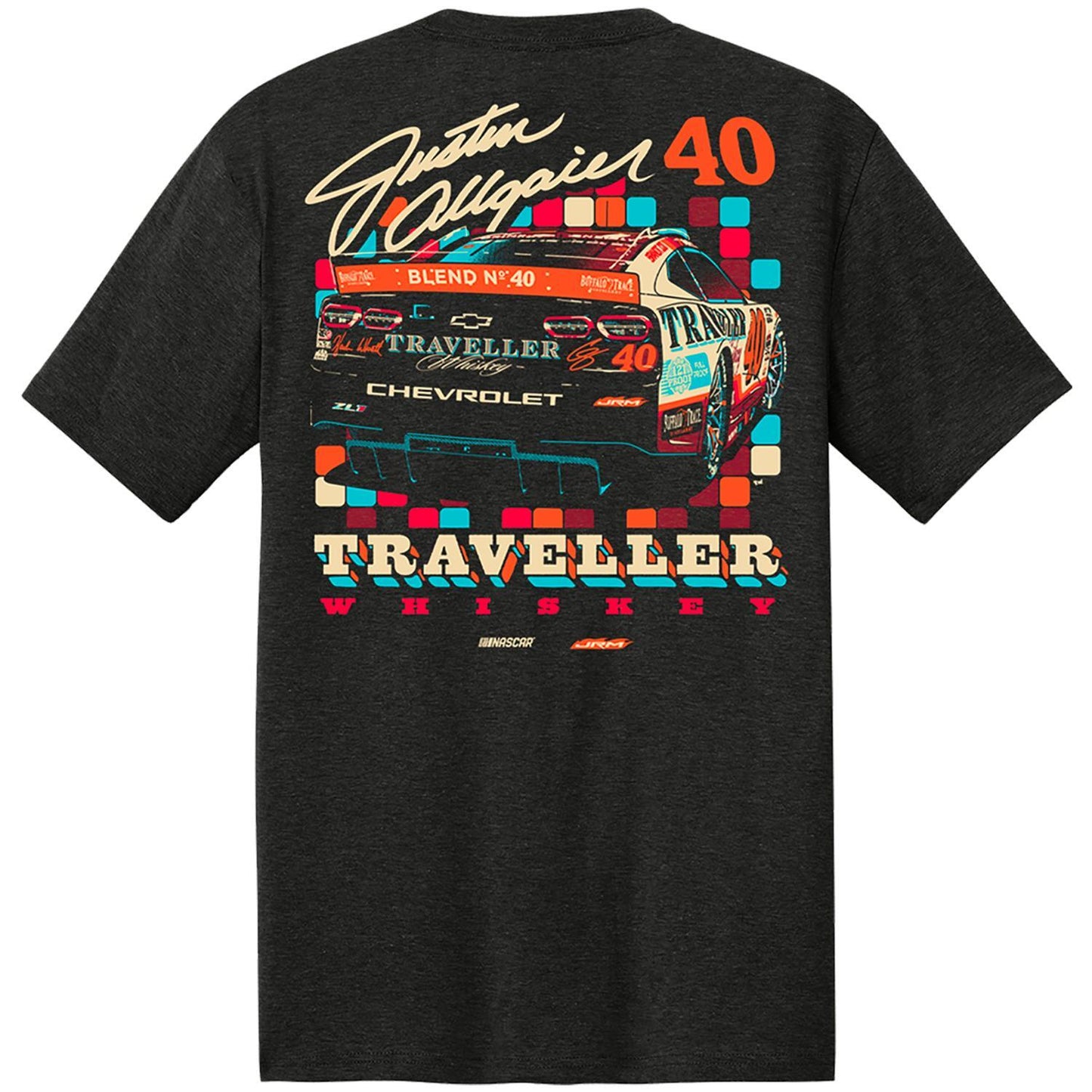 Justin Allgaier #40 Traveller Whiskey Black Frost T-shirt