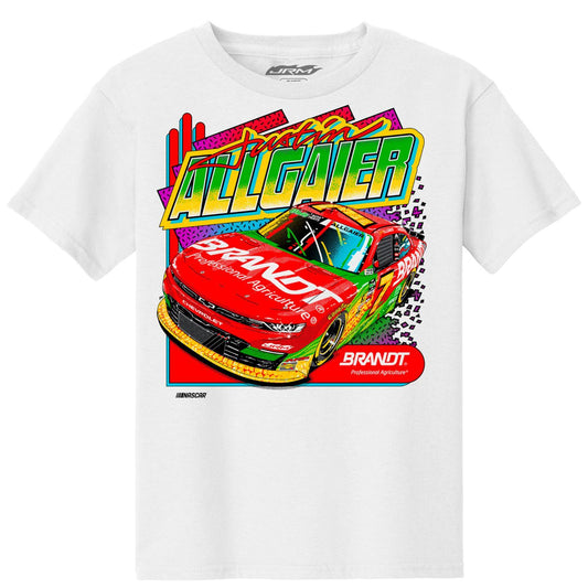 Justin Allgaier #7 Brandt Corn Youth White T-shirt
