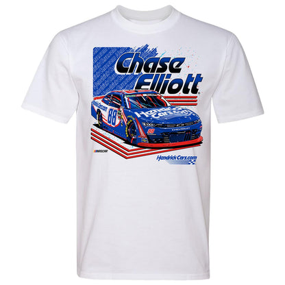 Chase Elliott #88 HendrickCars.com White T-shirt