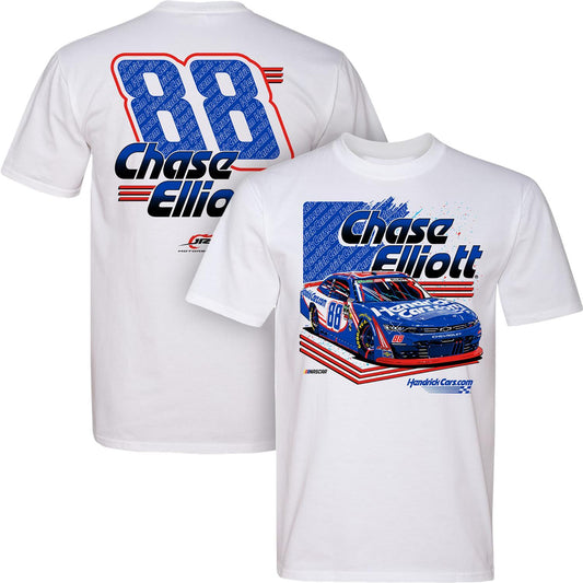 Chase Elliott #88 HendrickCars.com White T-shirt