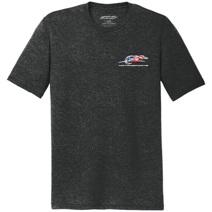 JR Motorsports Black Heather Flag T-shirt