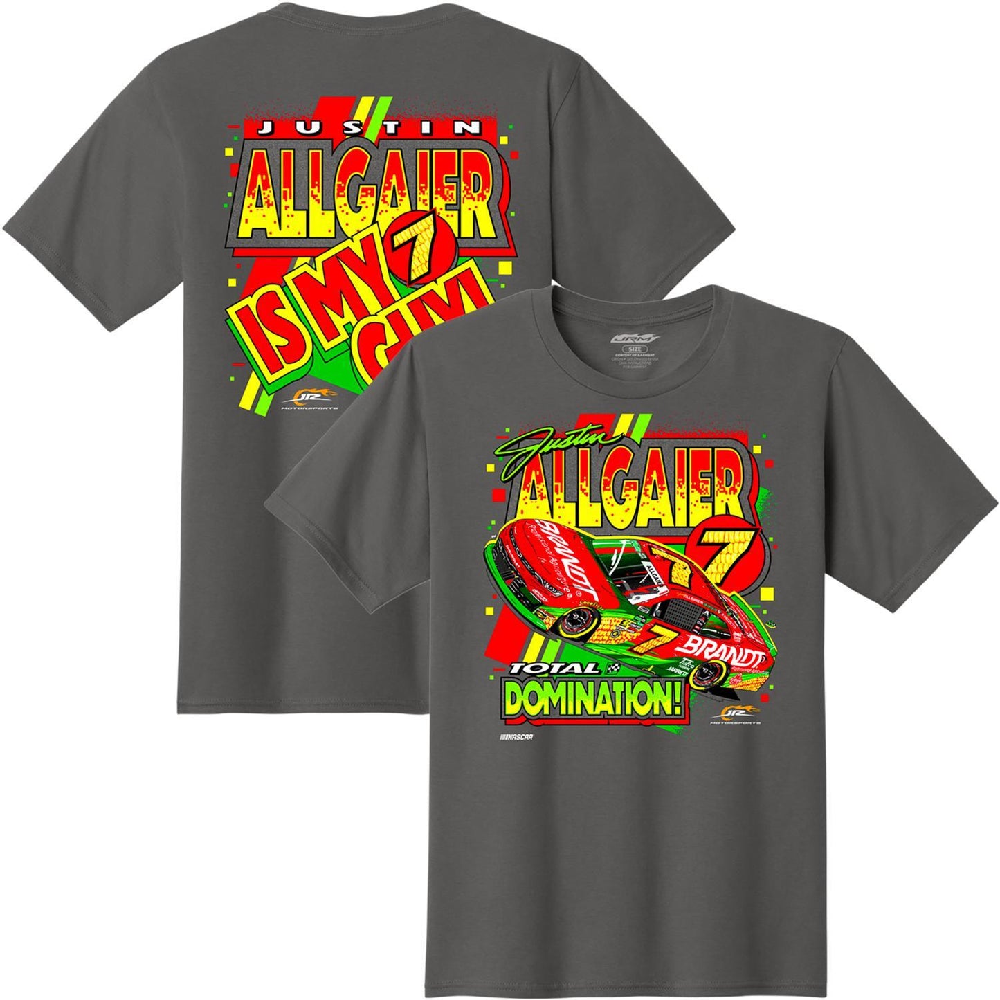 Justin Allgaier #7 Brandt Total Domination T-shirt
