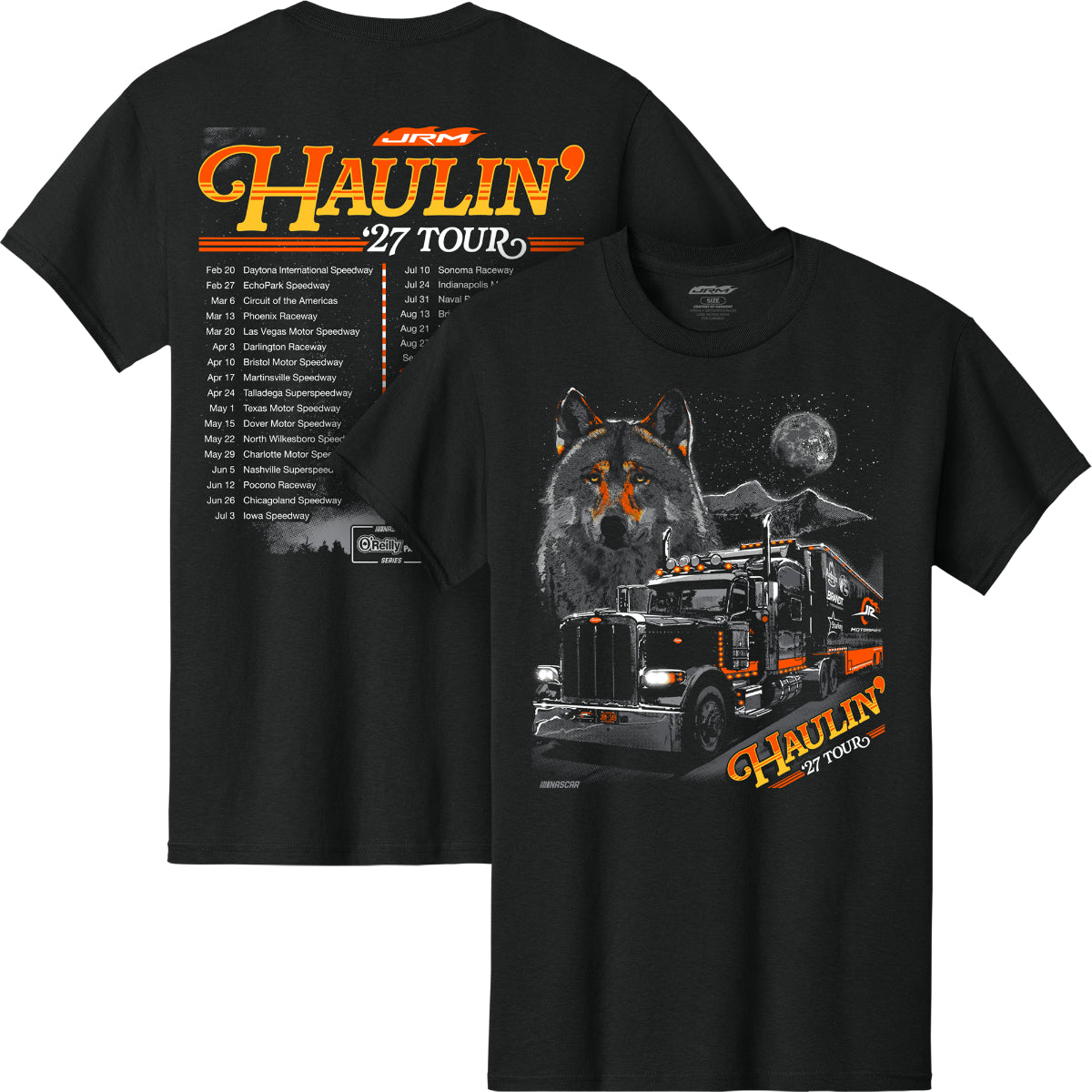 JR Motorsports Haulin' 2027 Tour T-shirt
