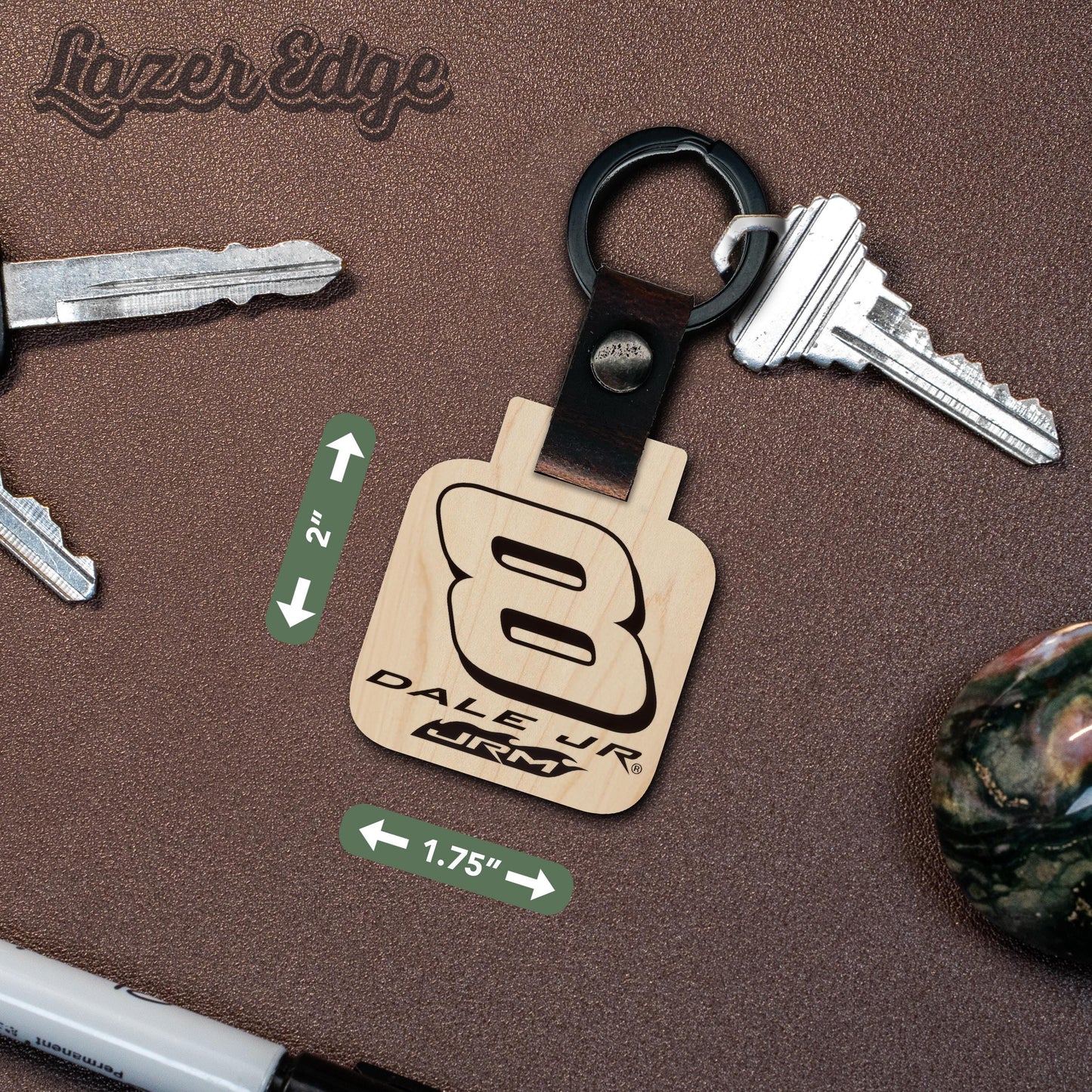 Dale Earnhardt Jr. #8 Wooden Keychain