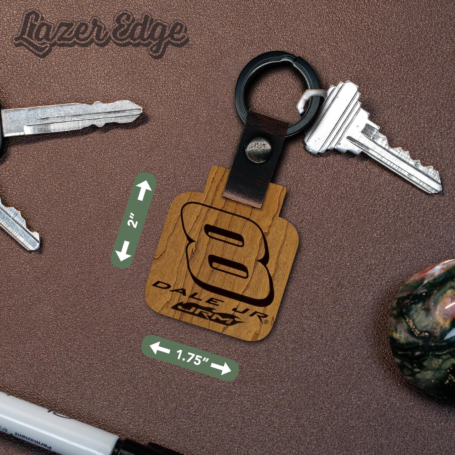 Dale Earnhardt Jr. #8 Wooden Keychain