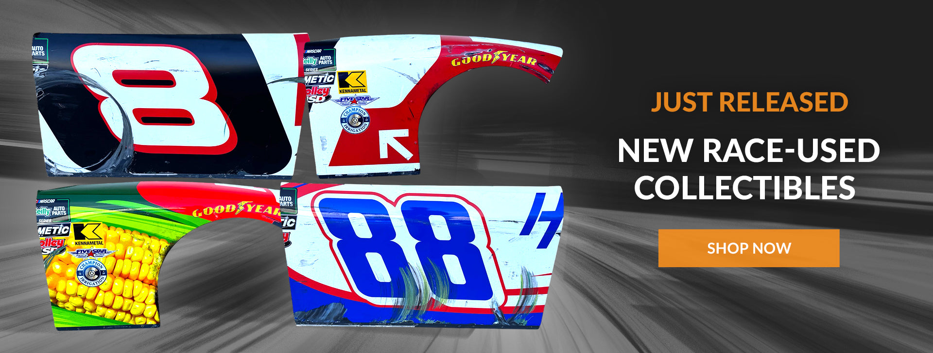 Just released new race-used collectibles. Shop now.
