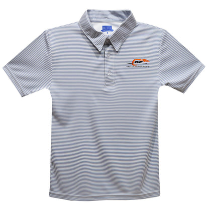 JR Motorsports Vive La Fete Pencil Stripe Polo - Gray