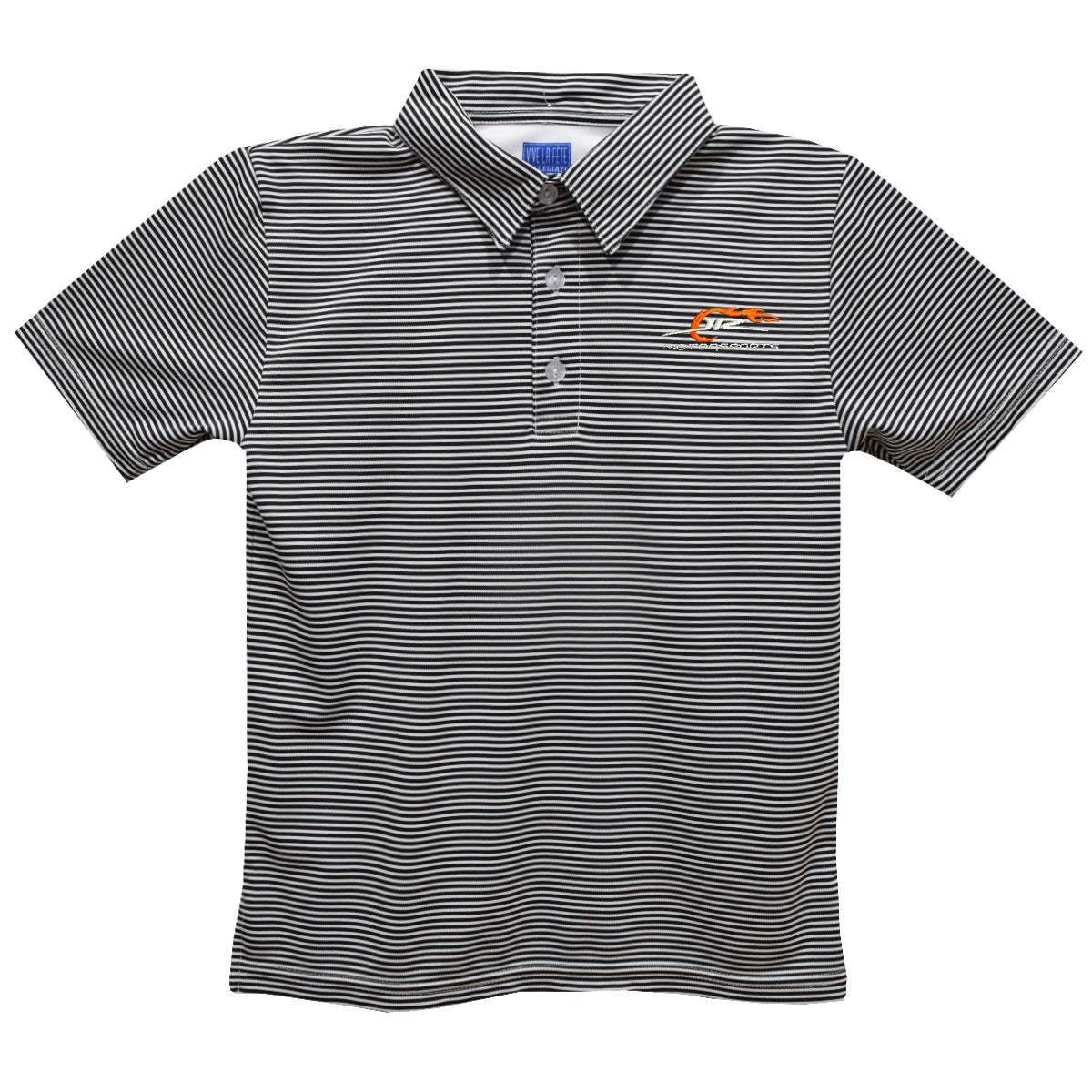 JR Motorsports Vive La Fete Pencil Stripe Polo - Black