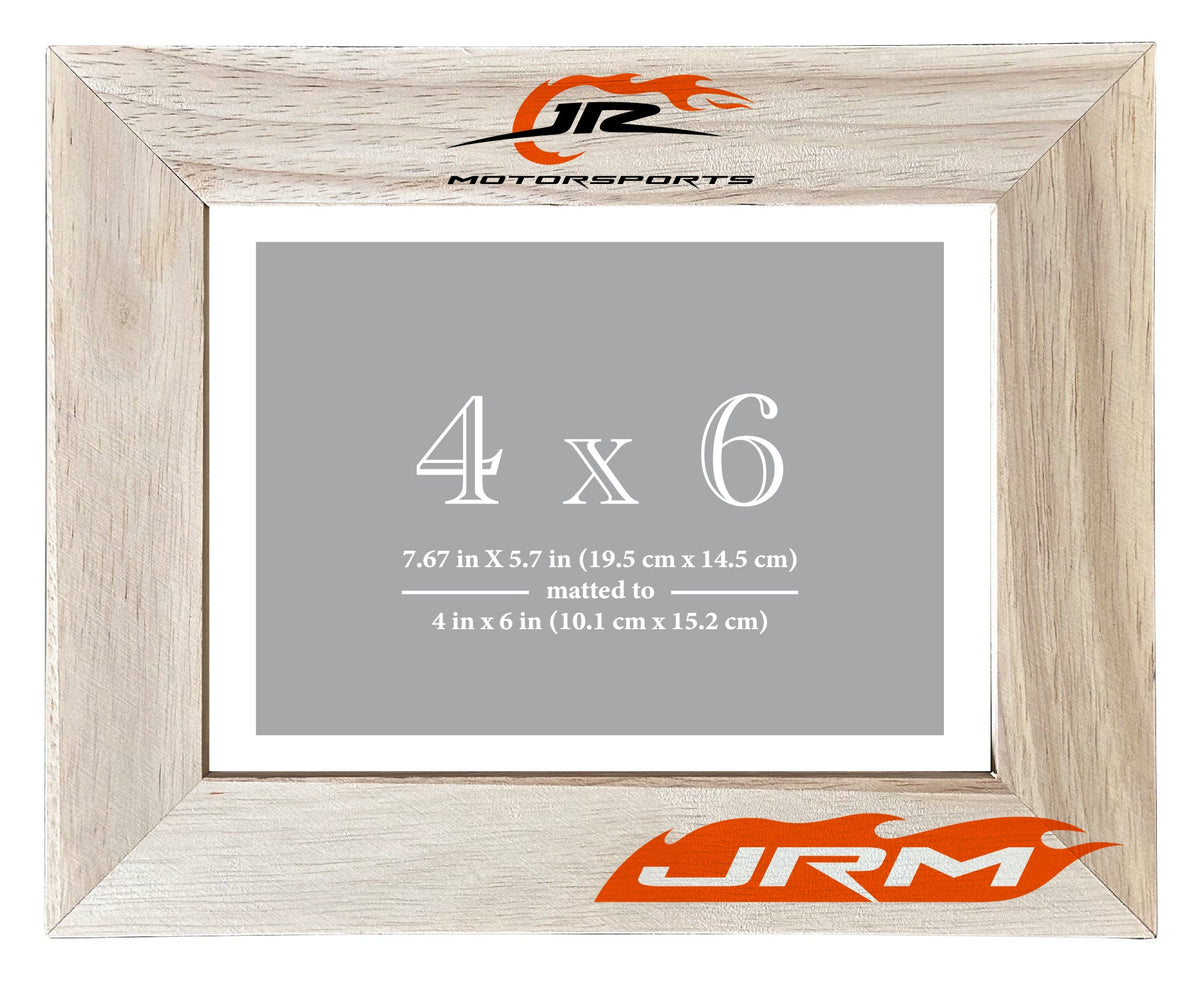 JR Motorsports Wooden Photo Frame – 4" x 6" Matted
