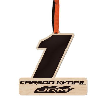 Carson Kvapil #1 Wooden Ornament