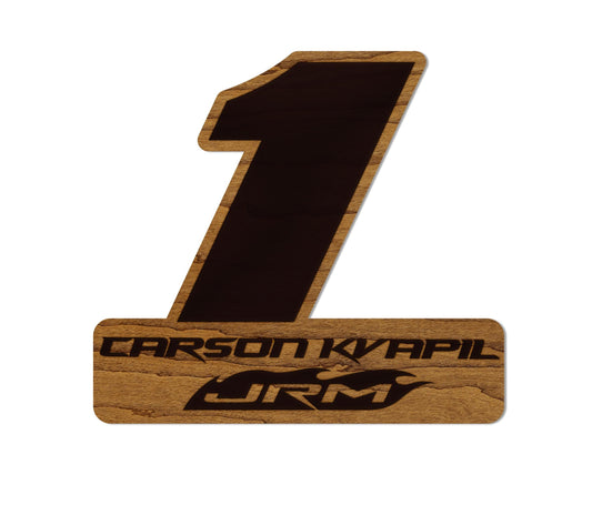 Carson Kvapil #1 Wooden Magnet