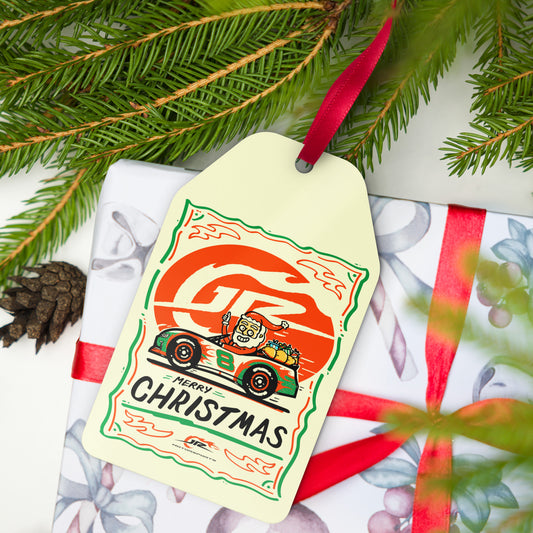 JR Motorsports Santa Metal Ornament